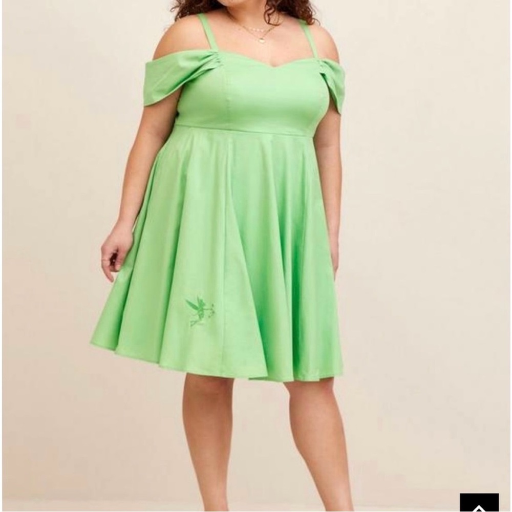 Disney Tinkerbell Cotton Off the Shoulder Sundress With Pockets 0X 12